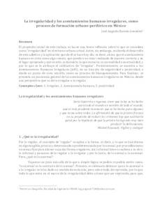 La Irregularidad Y Los Asentamientos Humanos Irregulares, Como Proceso ...